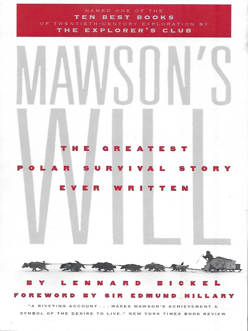 Title details for Mawson's Will by Lennard Bickel - Available